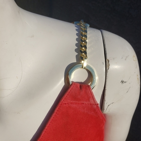 W BY WORTH RED SOFT LEATHER‎ TOP - Picture 8 of 13